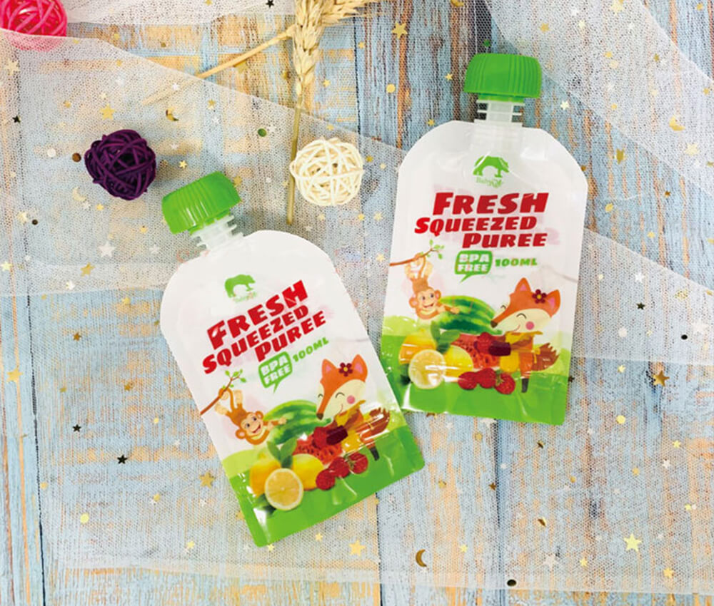 China Factory Baby Complementary Food Spout Pouch Baby Food Fruit Puree Bag With Spout Packaging Bag For Jelly